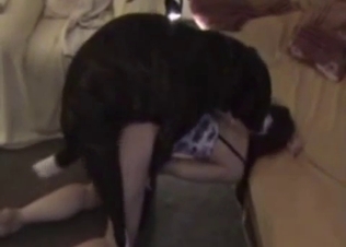 Big black beast fucks a sensual brunette