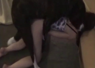 Big black beast fucks a sensual brunette