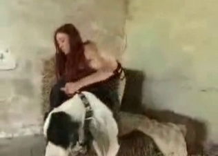 Slutty zoophile slut enjoys dirty bestiality