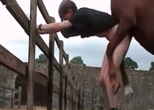 Filthy bestiality action with a brutal stallion